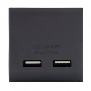 RT USB Charger 2.1A (50mmx50mm) Black